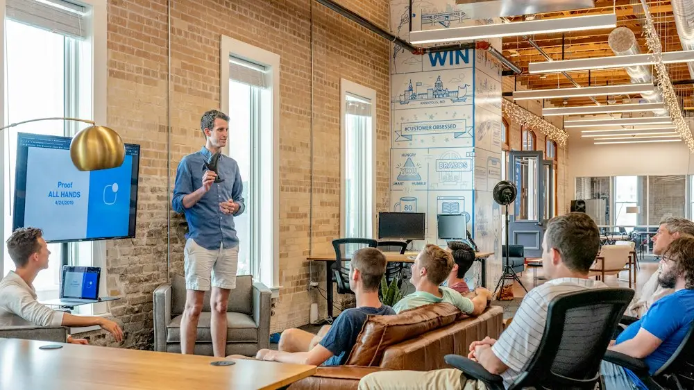 Startup team meeting